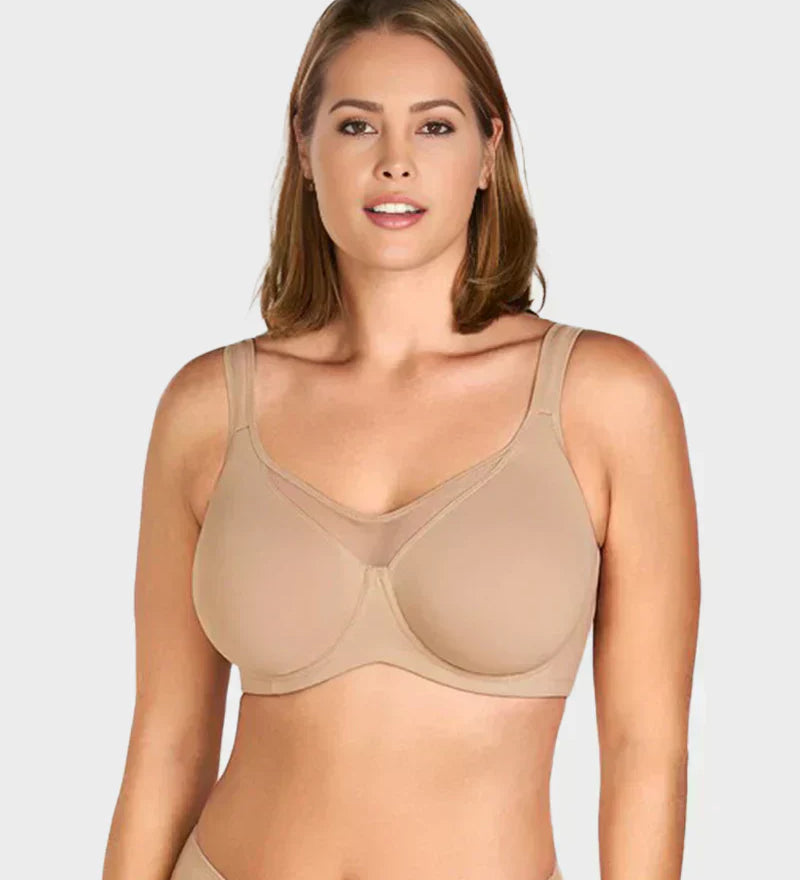 🏆 Last Day Special Price £9.99! 💐Women's Elegant Sheer Full Coverage Plus Size Bra