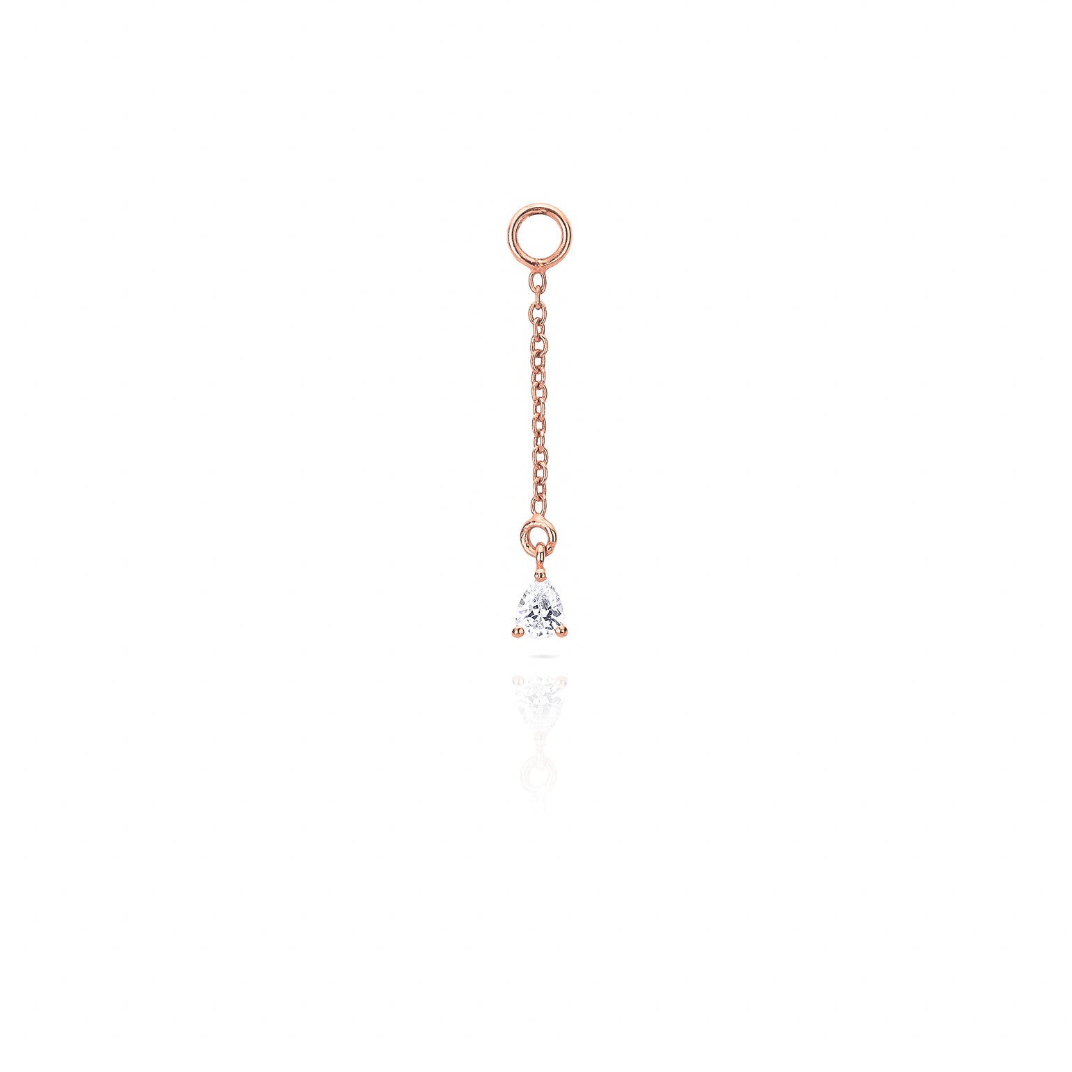 Raindrop Chain Charm Earring