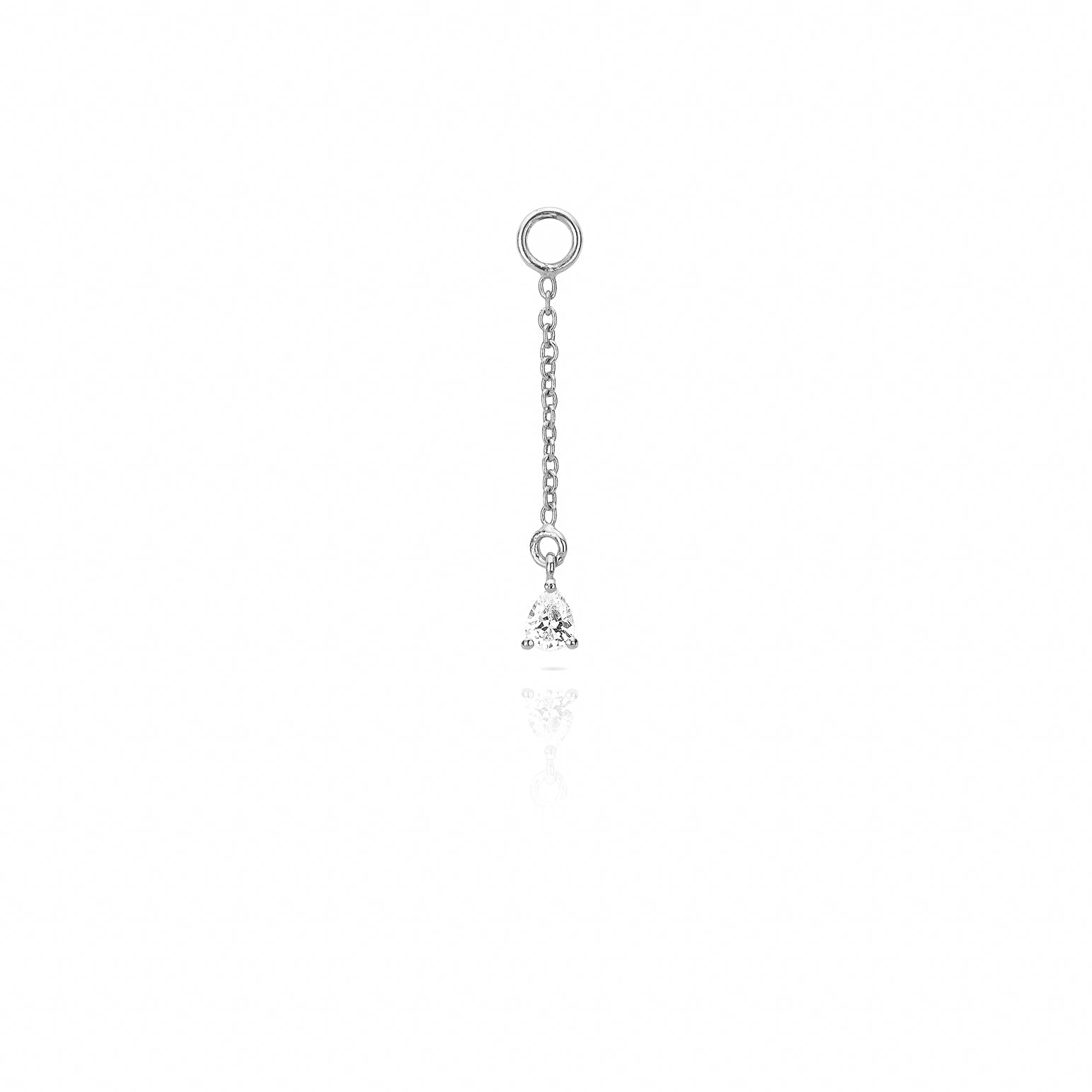 Raindrop Chain Charm Earring