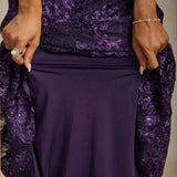 Rosette Lace A-Line Gown with Sequin Embellishment