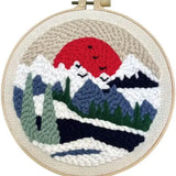 CHENISTORY Diy Punch Needle Embroidery Starter Kits For Beginner Cartoon Cute Animals Poking Embroidery Yarn Painting Arts