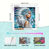 5D DIY Diamond Painting Flower Kit Women and Owl Decoration DIY Alien Diamond Mosaic Art Gift Crafts Wall Home Decoration