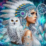 5D DIY Diamond Painting Flower Kit Women and Owl Decoration DIY Alien Diamond Mosaic Art Gift Crafts Wall Home Decoration