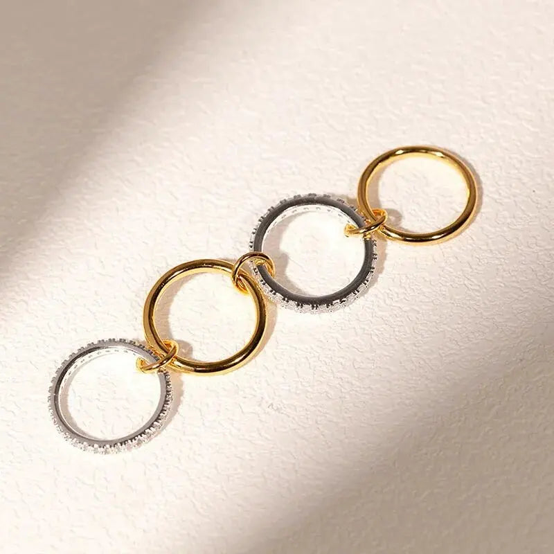 Set of four stainless steel stacking rings