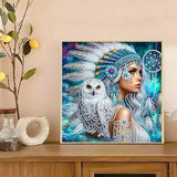 5D DIY Diamond Painting Flower Kit Women and Owl Decoration DIY Alien Diamond Mosaic Art Gift Crafts Wall Home Decoration