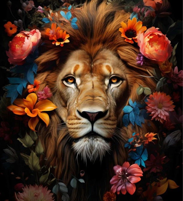 5D Animal Among Flowers Diamond Painting New 2025 Full Rhinestone Mosaic Embroidery Cross Stitch Kit Home Decor алмазная мозаика