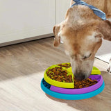 Twist & Turn Dog Slow Feeder Puzzle Bowl | Interactive Rotating Anti-Gulping Pet Feeder