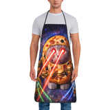 Gangsta Chef Cat Cooking Chicken Leg Apron  Barbecue Manicure Kitchen Accessories Cute Household Aprons without Pocket