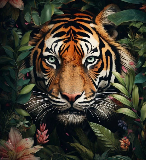 5D Animal Among Flowers Diamond Painting New 2025 Full Rhinestone Mosaic Embroidery Cross Stitch Kit Home Decor алмазная мозаика