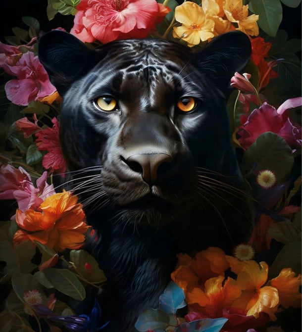 5D Animal Among Flowers Diamond Painting New 2025 Full Rhinestone Mosaic Embroidery Cross Stitch Kit Home Decor алмазная мозаика