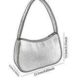 Trendy The Starry Night Print Shoulder Bag, Corduroy Underarm Bag for Daily Casual Use