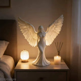 Light Luxury 3D Printed Angel Goddess Healing Ornament Pure White Wings Desktop Decoration Home Craft Art Gift For Peace