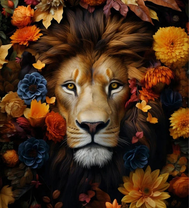 5D Animal Among Flowers Diamond Painting New 2025 Full Rhinestone Mosaic Embroidery Cross Stitch Kit Home Decor алмазная мозаика