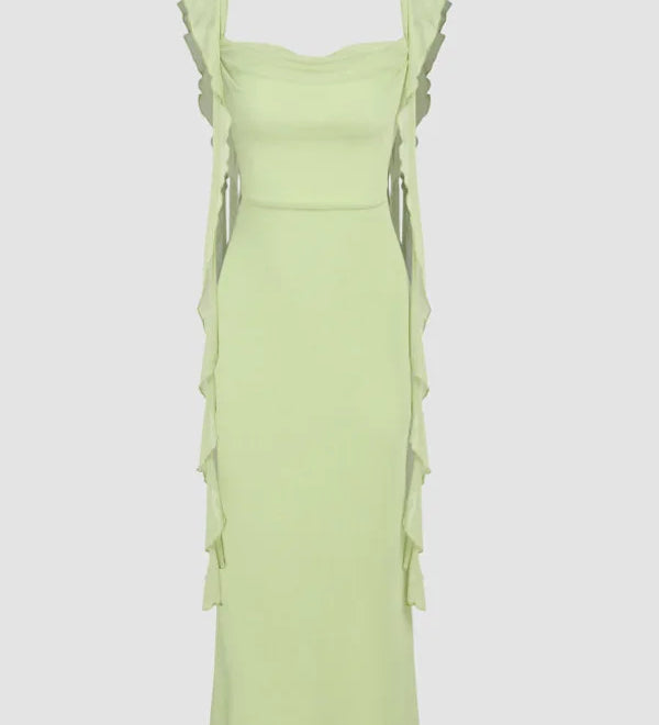 Sensational Dress Backless Spaghetti Strap Dress Monochrome Adjustable Sash Dress Lightweight Summery Bohemian Dresses