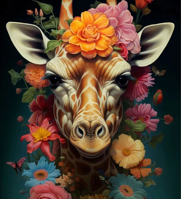 5D Animal Among Flowers Diamond Painting New 2025 Full Rhinestone Mosaic Embroidery Cross Stitch Kit Home Decor алмазная мозаика