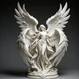 Light Luxury 3D Printed Angel Goddess Healing Ornament Pure White Wings Desktop Decoration Home Craft Art Gift For Peace