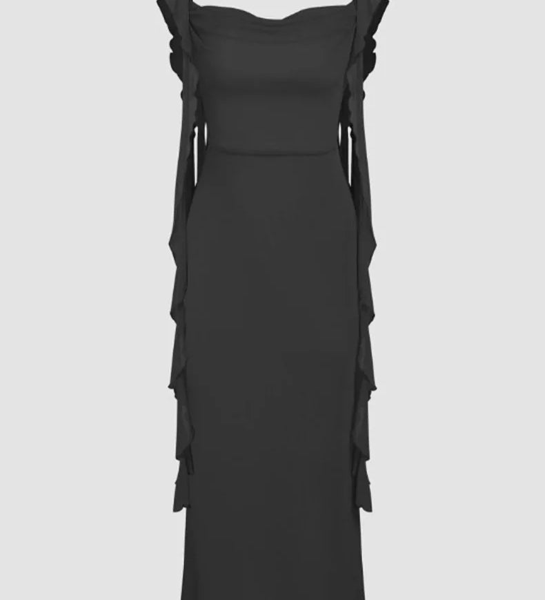 Sensational Dress Backless Spaghetti Strap Dress Monochrome Adjustable Sash Dress Lightweight Summery Bohemian Dresses
