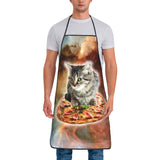 Gangsta Chef Cat Cooking Chicken Leg Apron  Barbecue Manicure Kitchen Accessories Cute Household Aprons without Pocket