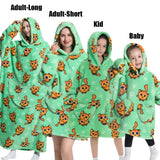 Winter Extra Long Hoodies for Women Homewear Adult Cartoon Sweatshirt Big Pocket Pullover Soft Cosy Wearable Oversized Blankets