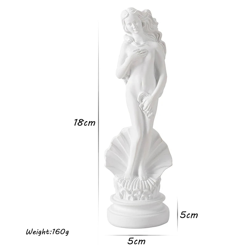 Resin Greek Godness Statue Living Room Study Desktop Bookshelf Decor Art Sculpture White Mythology Venus Aphrodite Figurine Gift
