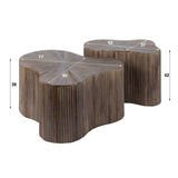 Salontafel Solene - Japandi - Organisch - Teakhout - Set van 2