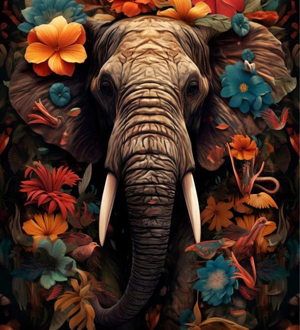 5D Animal Among Flowers Diamond Painting New 2025 Full Rhinestone Mosaic Embroidery Cross Stitch Kit Home Decor алмазная мозаика