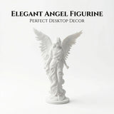 2-Piece Set of White Angel Statues, 3D Printed Ornaments, High-Quality European-Style Angel Creative Gifts, Desktop Decorations, Classic Desktop Decor and Gifts