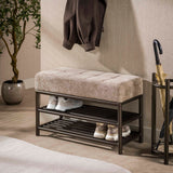 Schoenenbank Lumi - Brons - Gepoedercoat Staal - 85 cm