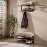 Schoenenbank Lumi - Brons - Gepoedercoat Staal - 85 cm