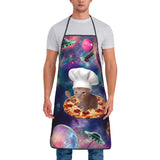 Gangsta Chef Cat Cooking Chicken Leg Apron  Barbecue Manicure Kitchen Accessories Cute Household Aprons without Pocket