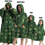 Winter Extra Long Hoodies for Women Homewear Adult Cartoon Sweatshirt Big Pocket Pullover Soft Cosy Wearable Oversized Blankets