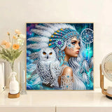 5D DIY Diamond Painting Flower Kit Women and Owl Decoration DIY Alien Diamond Mosaic Art Gift Crafts Wall Home Decoration