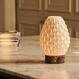 Serena Dark Brown – Emperdor Dark Marble Rechargeable Table Lamp with Porcelain