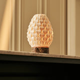 Serena Dark Brown – Emperdor Dark Marble Rechargeable Table Lamp with Porcelain