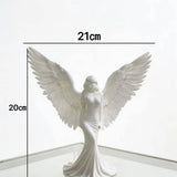 Light Luxury 3D Printed Angel Goddess Healing Ornament Pure White Wings Desktop Decoration Home Craft Art Gift For Peace