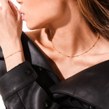 Sphere Necklace & Bracelet Matching Set Gold