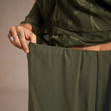 Straight Leg Pant With Chiffon Split Leg Overlay