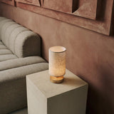 Ben Light Brown Cordless Wooden Table Lamp