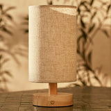 Ben Light Brown Cordless Wooden Table Lamp