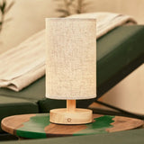 Ben Light Brown Cordless Wooden Table Lamp