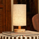 Ben Light Brown Cordless Wooden Table Lamp