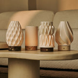 Serena Dark Brown – Emperdor Dark Marble Rechargeable Table Lamp with Porcelain