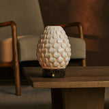 Serena Dark Brown – Emperdor Dark Marble Rechargeable Table Lamp with Porcelain