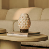 Serena Dark Brown – Emperdor Dark Marble Rechargeable Table Lamp with Porcelain