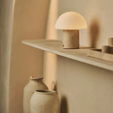 Maris Beige – Travertino Classico Travertine Rechargeable Table Lamp