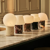 Kota Beige – Travertino Classico Travertine Rechargeable Table Lamp