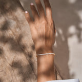 Tennis Necklace & Bracelet Set in Gold