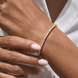 Tennis Necklace & Bracelet Set in Gold