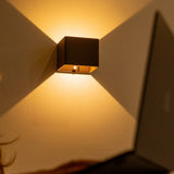 Tess Mocha Brown Rechargeable Wall Lamp with Motion Sensor