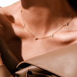 Trinity Infinity Necklace & Bracelet Matching Set Gold